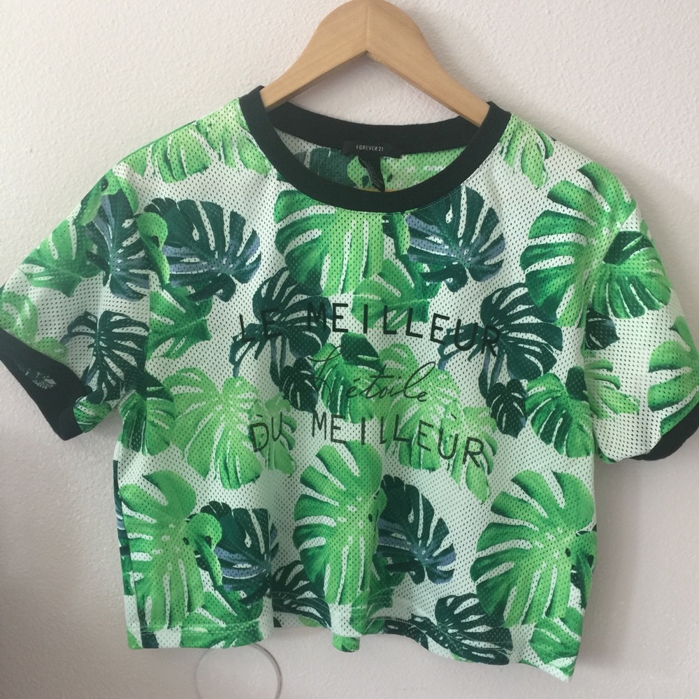 forever 21 cropped jersey